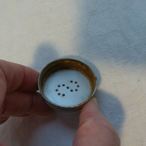 Homestead Shoppe Canning Jar Salt & Pepper Shakers Light Green Lapaz IN Vintage - Picture 3 of 4